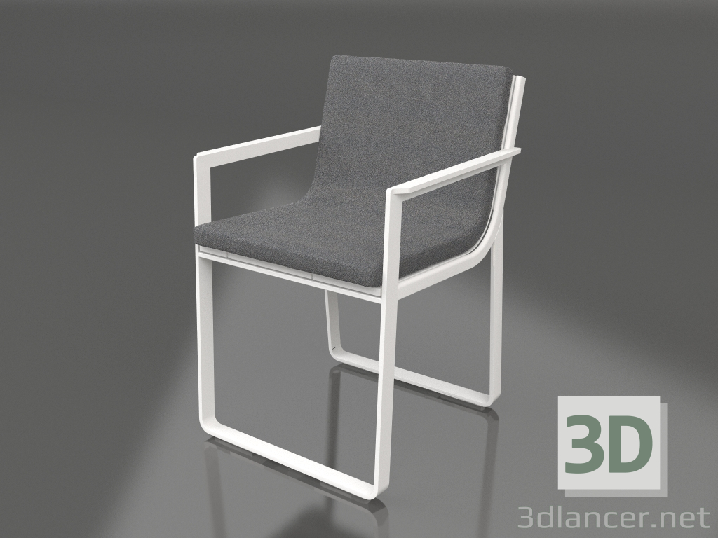 modèle 3D Chaise de salle à manger (Blanc) - preview