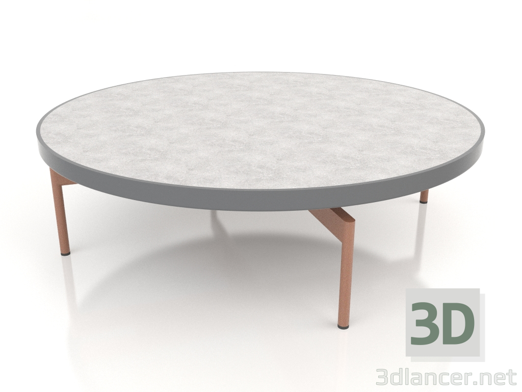 modello 3D Tavolino rotondo Ø120 (Antracite, DEKTON Kreta) - anteprima