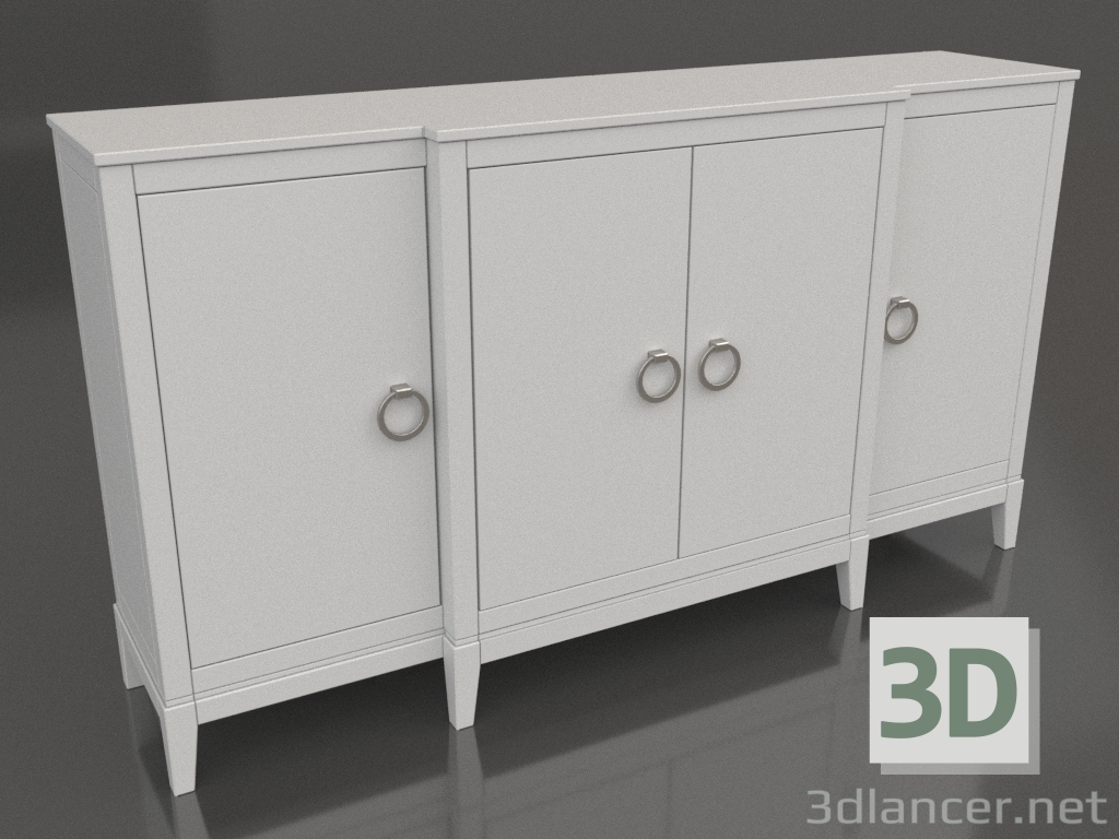 3d model Chest of drawers (white, option 3) - preview