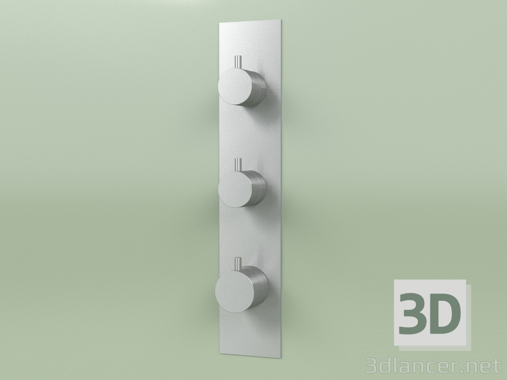 3d model Conjunto mezclador termostático con 2 llaves de paso (12 89, AS) - vista previa