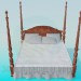 3d model Cama - vista previa