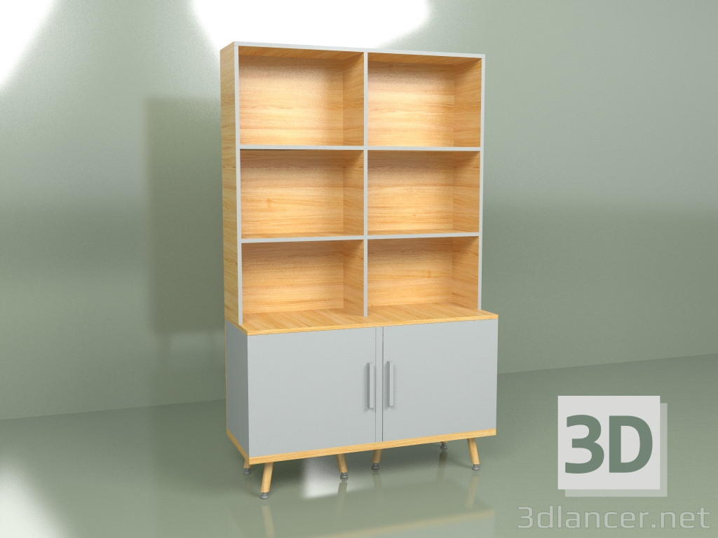 Modelo 3d Estantes Woodi (cinza claro) - preview