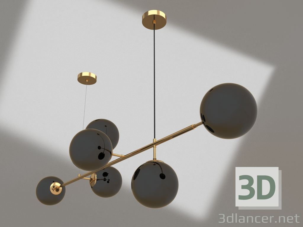 3D modeli Avize İrda bronz (gri tonları) (07622-6.20) - önizleme