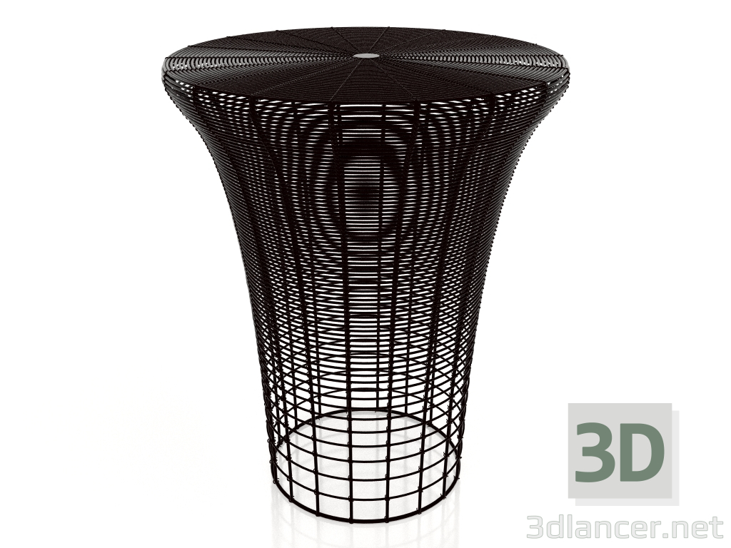 3d model Taburete alto (Negro) - vista previa