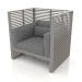 modello 3D Poltrona lounge Normando con schienale alto (grigio quarzo) - anteprima