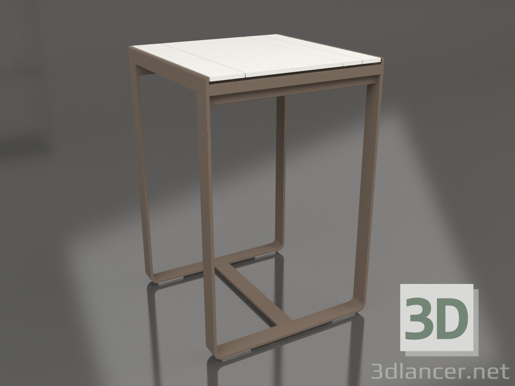 modèle 3D Table de bar 70 (Polyéthylène blanc, Bronze) - preview