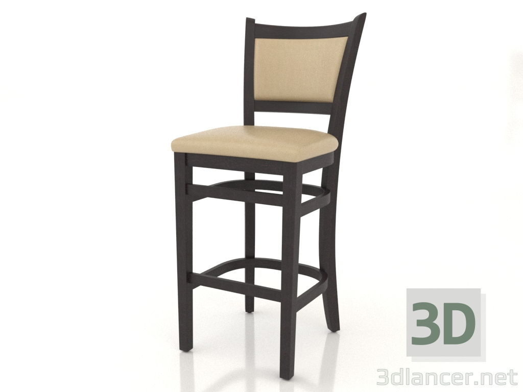 3D modeli Bar taburesi Chester (Wenge) - önizleme