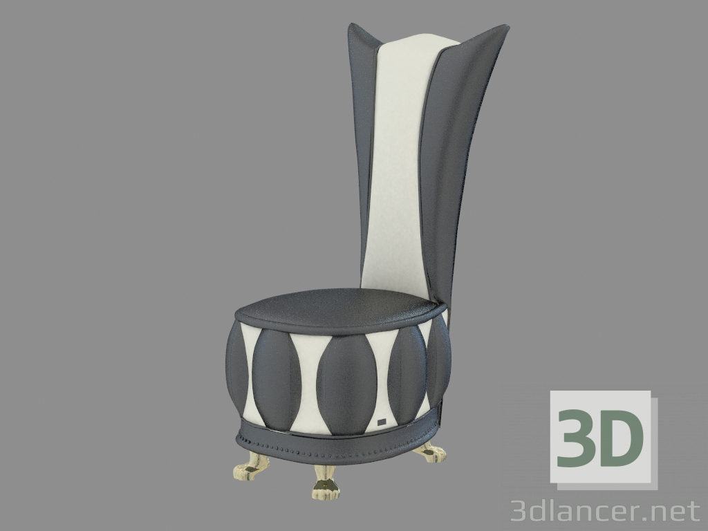 Modelo 3d Poltrona de couro em estilo art-deco A164 - preview