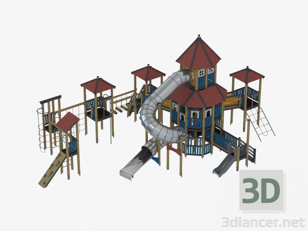 3D Modell Kinderspielanlage (K3801) - Vorschau