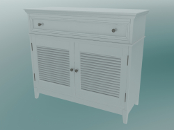 Commode et portes (blanc)