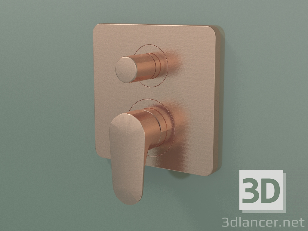 modello 3D Miscelatore monocomando vasca ad incasso (34427310) - anteprima