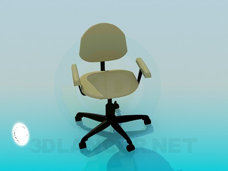 3d model Silla de oficina con ruedas - vista previa