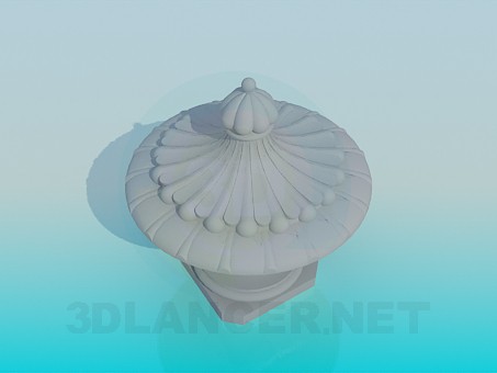 modello 3D Acquasantiera - anteprima