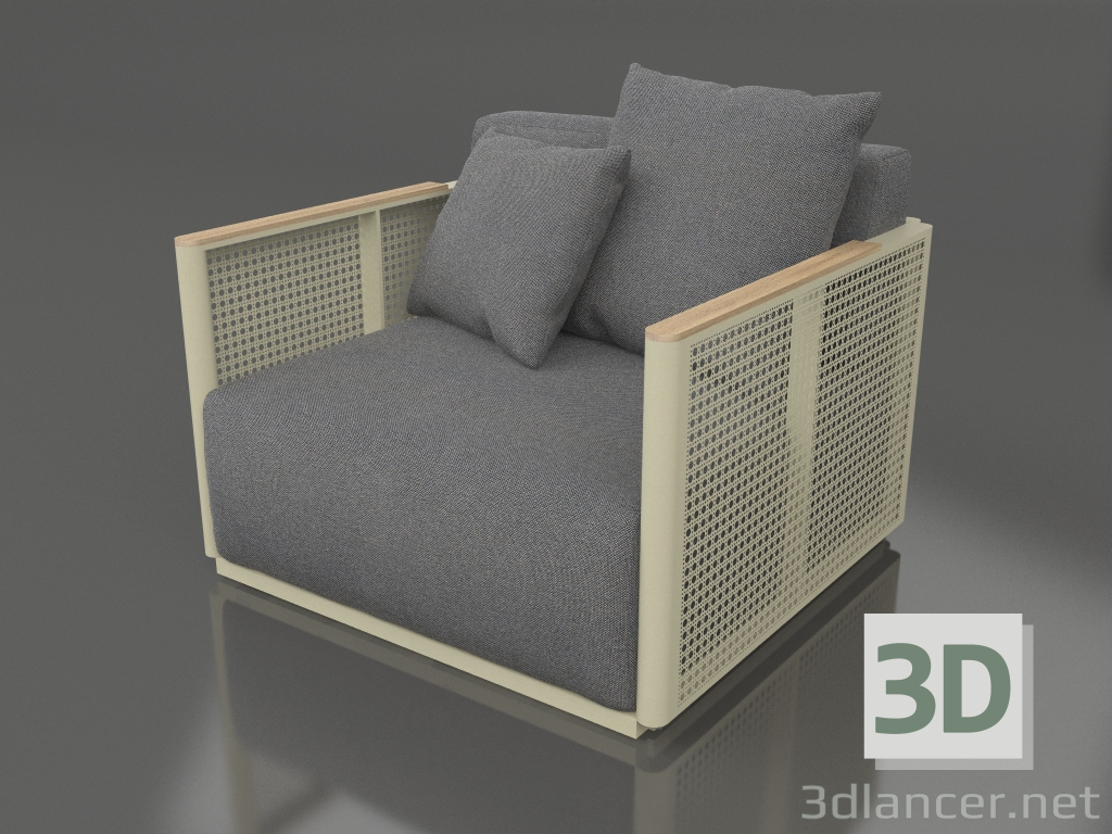 3d model Armchair (Gold) - preview