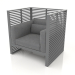 modello 3D Poltrona lounge Normando con schienale alto (Antracite) - anteprima