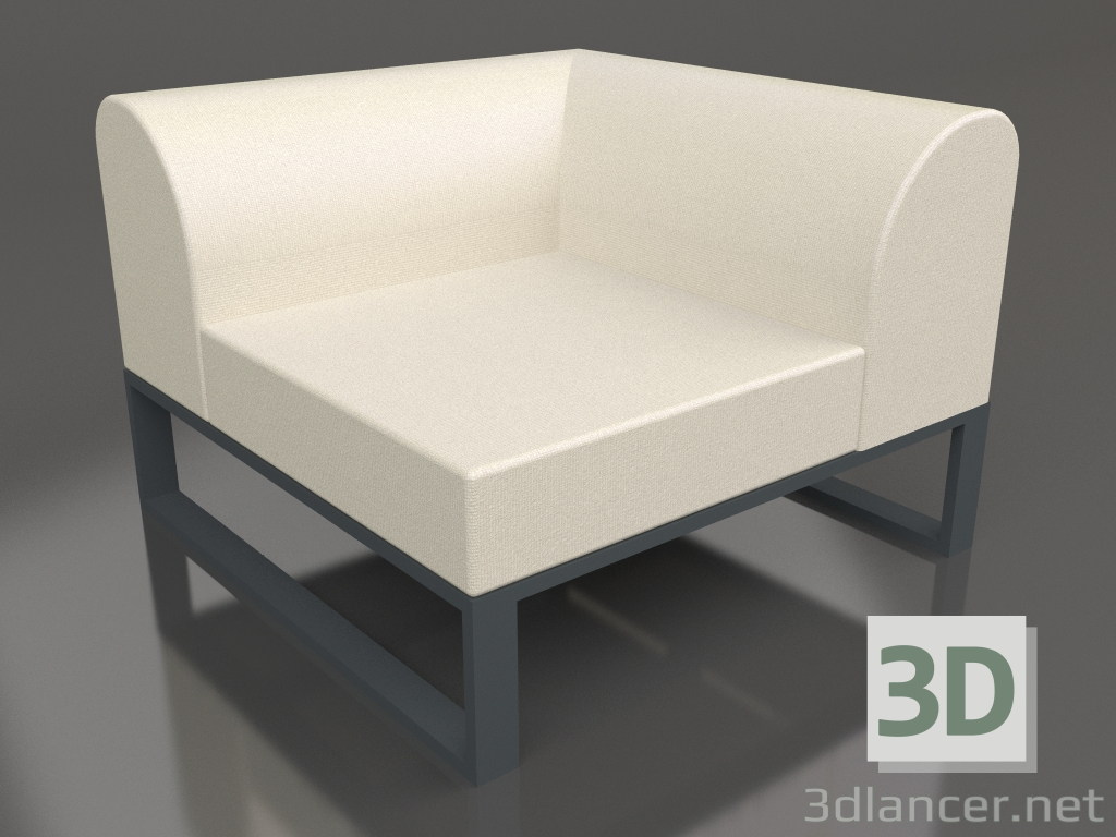 3d model Módulo de esquina derecha (Antracita) - vista previa