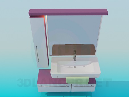 3D modeli Banyo mobilya - önizleme