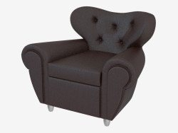 Fauteuil en cuir de style classique Miller