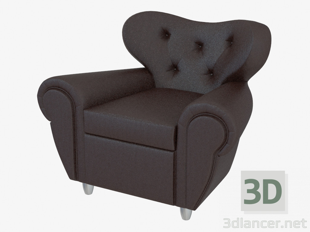 modèle 3D Fauteuil en cuir de style classique Miller - preview