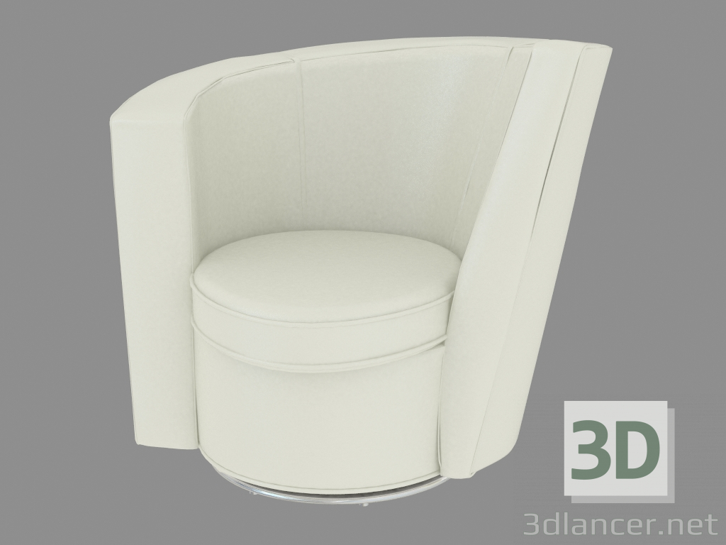 3d model Sillón de cuero en estilo art-deco A144 - vista previa