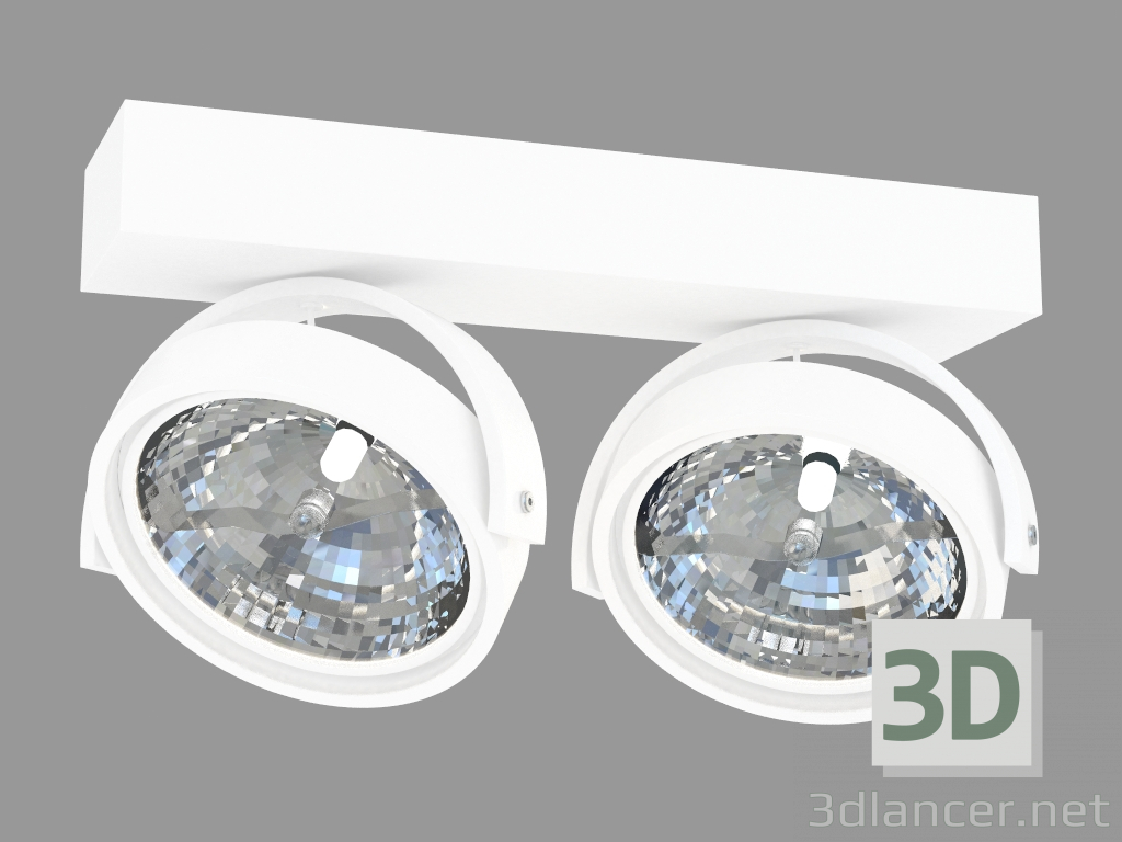 3d model lámpara de LED de superficie (DL18407 12WW-White) - vista previa