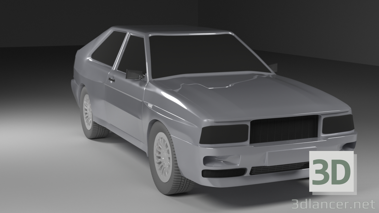 3d модель Audi 80 Quattro – превью