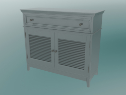 Commode et portes (Gris-vert)