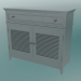 modèle 3D Commode et portes (Gris-vert) - preview