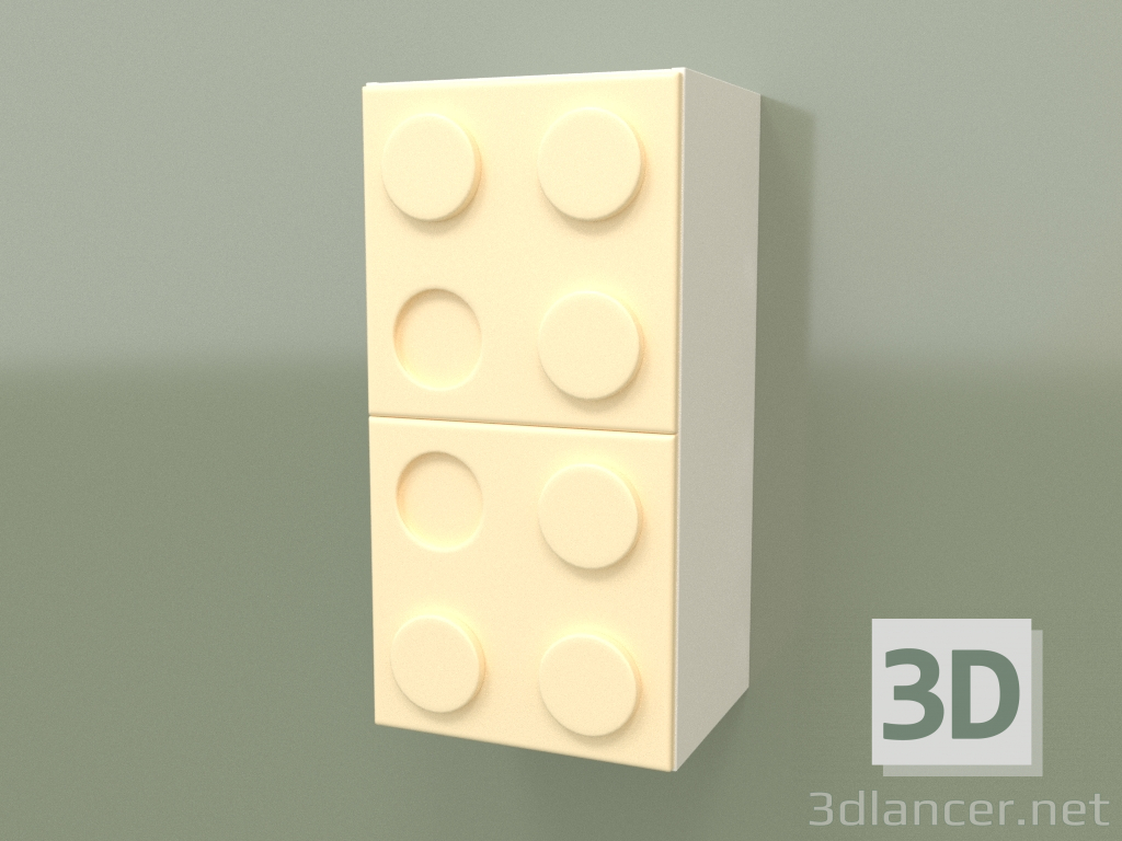 modello 3D Mensola verticale a parete (Crema) - anteprima