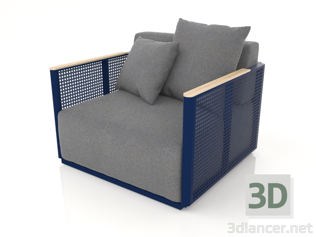 3d model Sillón (Azul noche) - vista previa