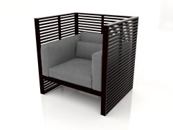 Poltrona lounge Normando con schienale alto (Nero)