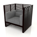 3d model Sillón Normando con respaldo alto (Negro) - vista previa