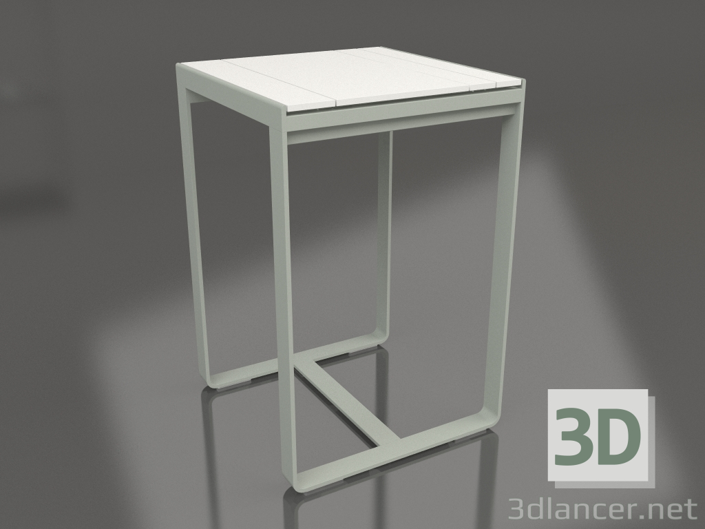 3d модель Барный стол 70 (White polyethylene, Cement grey) – превью