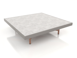 Mesa de centro cuadrada (Gris cuarzo, DEKTON Kreta)