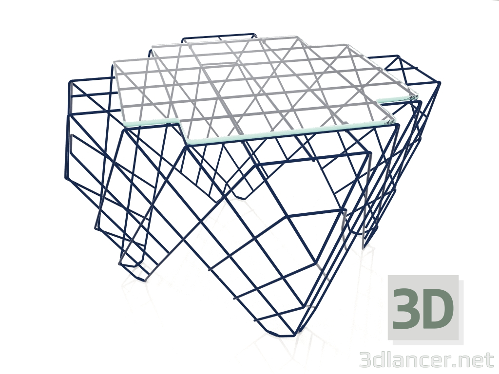 3D Modell Niedriger Couchtisch (Nachtblau) - Vorschau