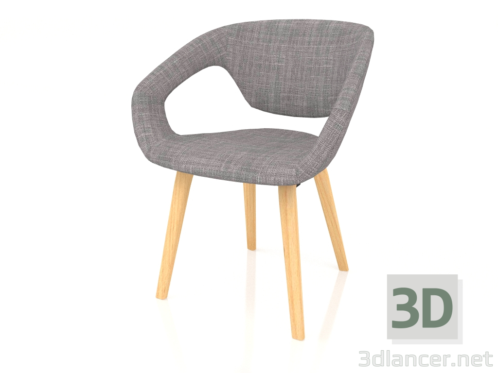 3d model Flexback chair (Natural-Grey) - preview