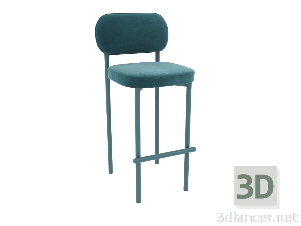 3D modeli Bar taburesi Toptynych (Mavi Deniz) - önizleme