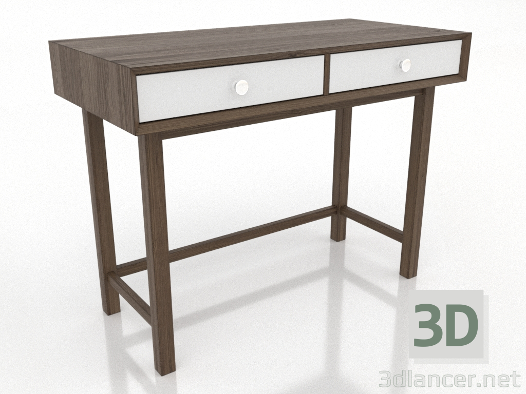 modello 3D Scrivania 3 1000 X 500 mm (frassino alleggerito noce) - anteprima modello 3D Scrivania 3 1000 X 500 mm (frassino alleggerito noce) - anteprima