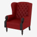 3d model Armchair leather in a classic style Nobel - preview