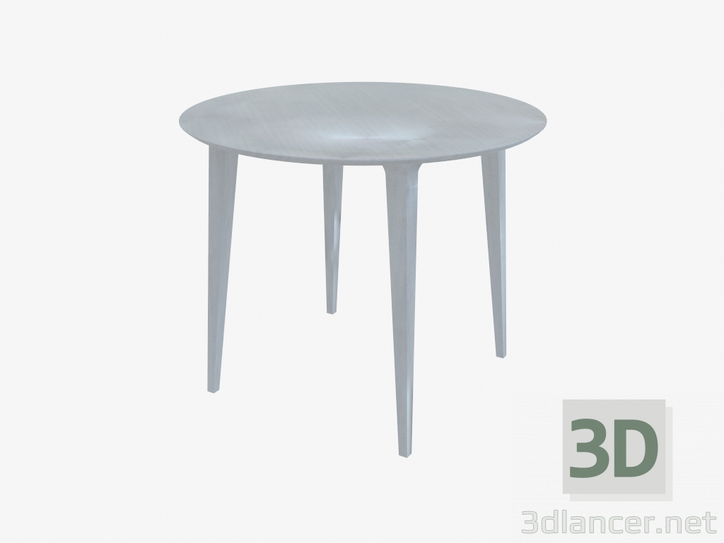 3d model Mesa de comedor redonda (fresno lacado blanco D90) - vista previa