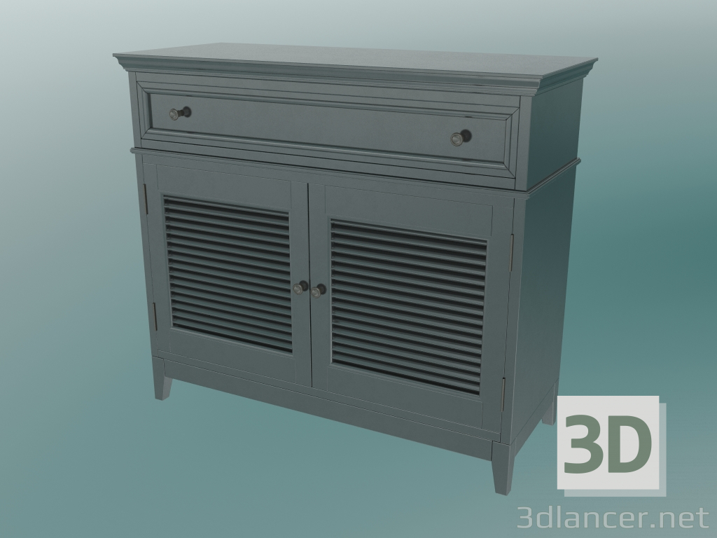 3d model Cajonera y puertas (Negro-Marrón) - vista previa