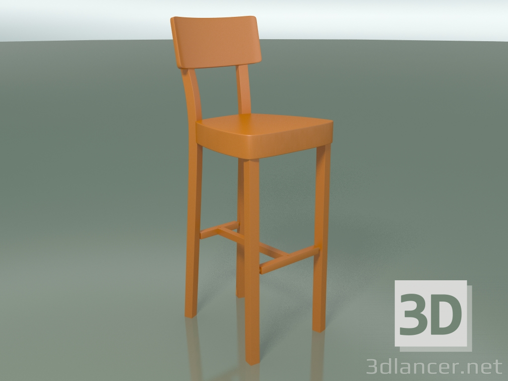 3D Modell Pulverbeschichteter Barhocker aus Gusseisen, Outdoor InOut (28, ALLU-AR) - Vorschau