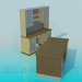 3d model Escrito and desk for working Cabinet - preview