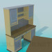 3d model Escrito and desk for working Cabinet - preview