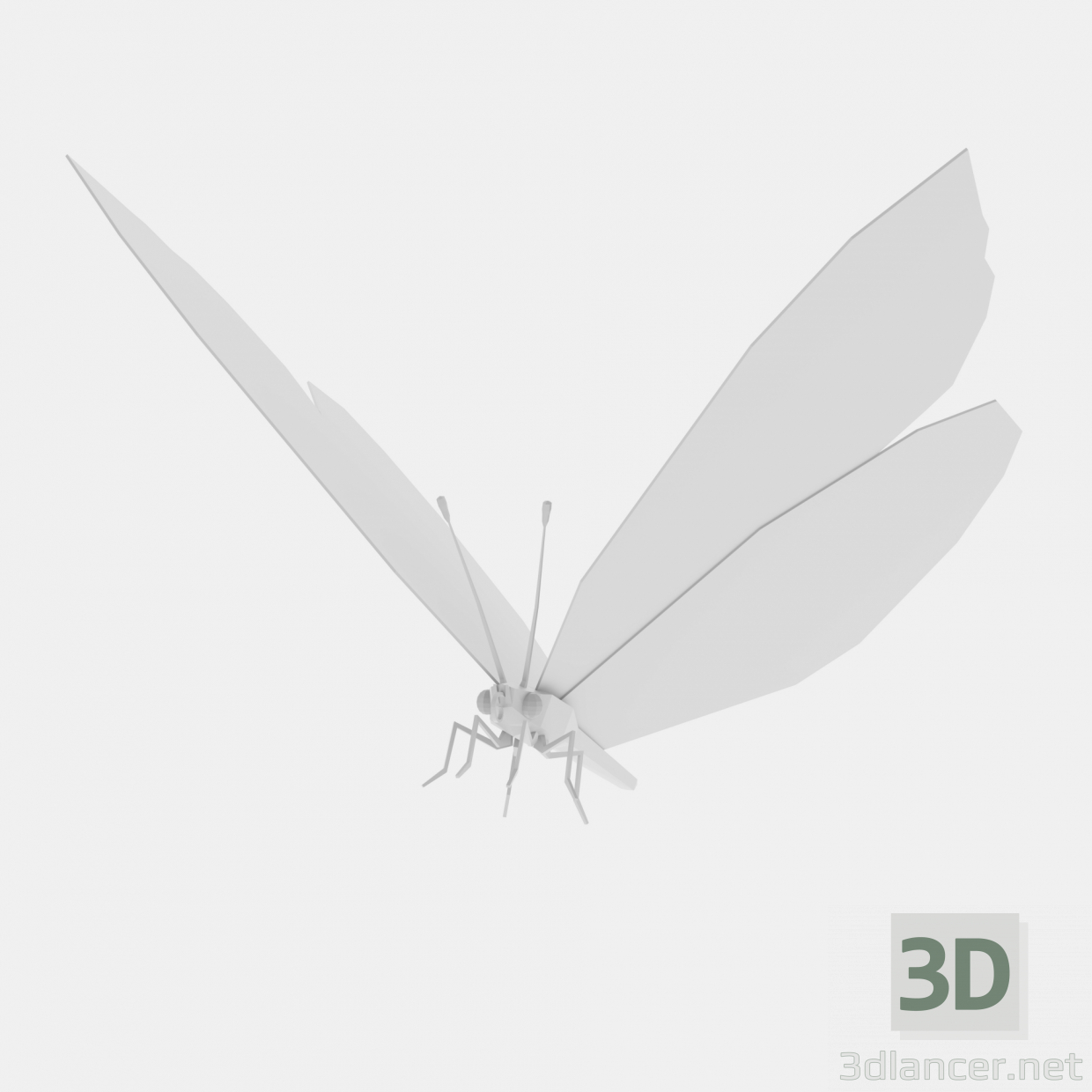 Modelo 3d Borboleta - preview