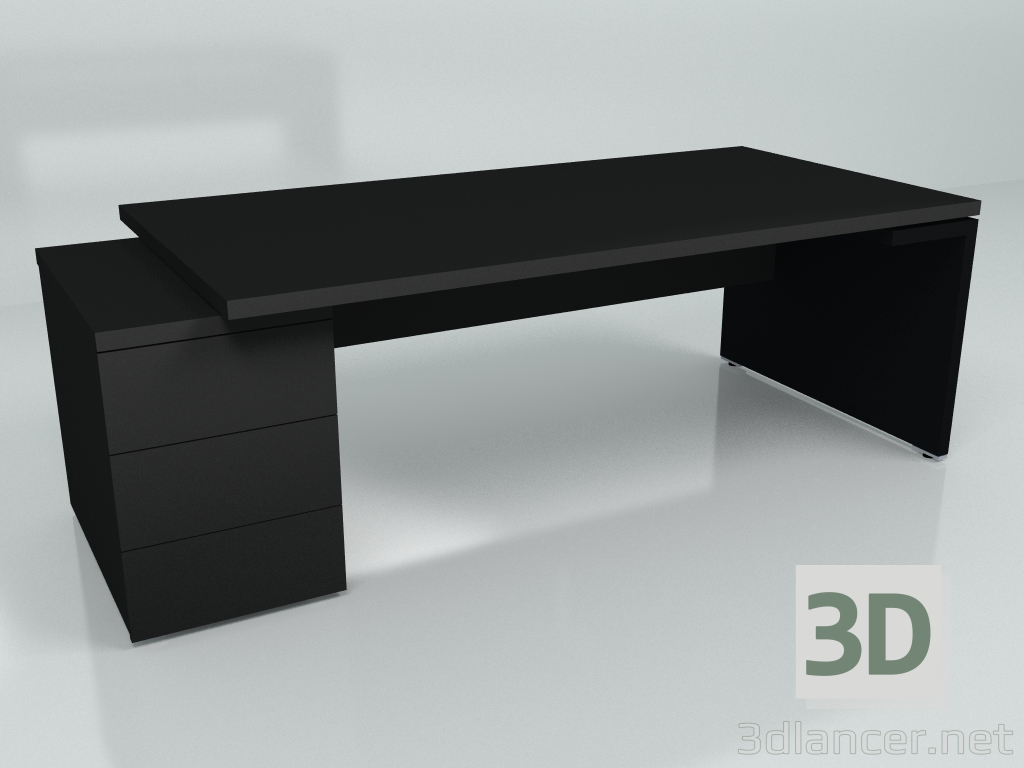 3D Modell Arbeitstisch Mito Fenix MITF3KDL (2219x1000) - Vorschau