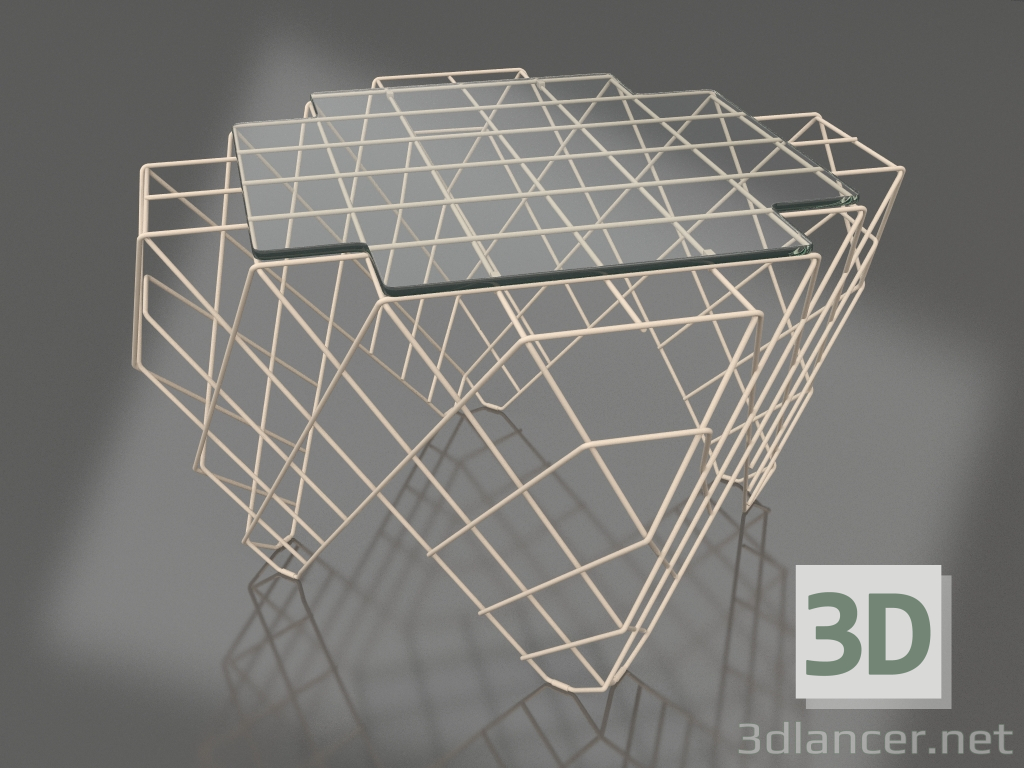 Modelo 3d Mesa de centro baixa (areia) - preview