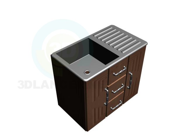 3d model Lavabo de pedestal - vista previa