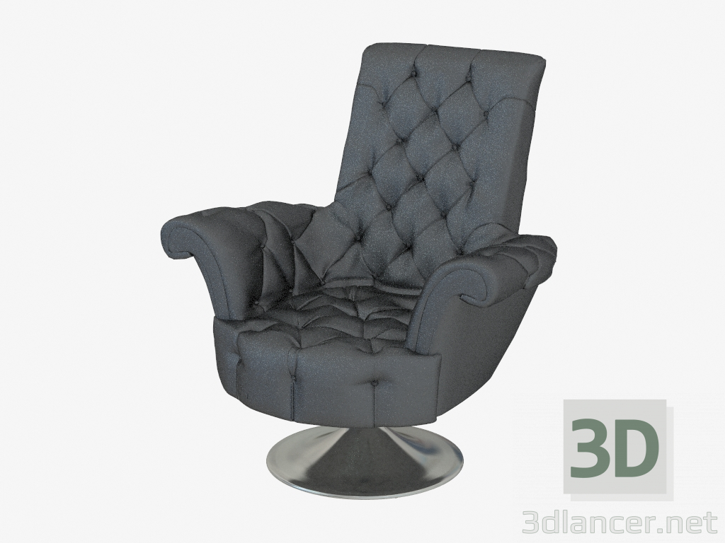 3D Modell Sessel Leder im Art-Deco-Stil B141 80 - Vorschau