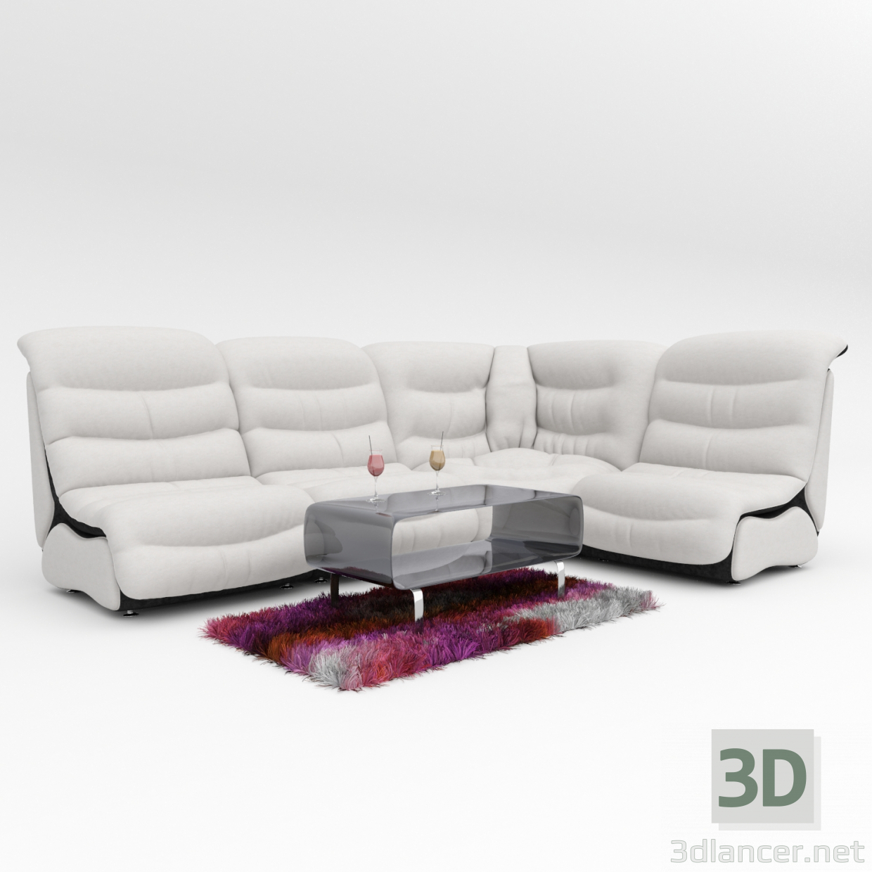 3d Sofa Britannica model buy - render